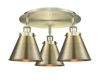 Ballston Semi-Flush Mount Satin Nickel Brass