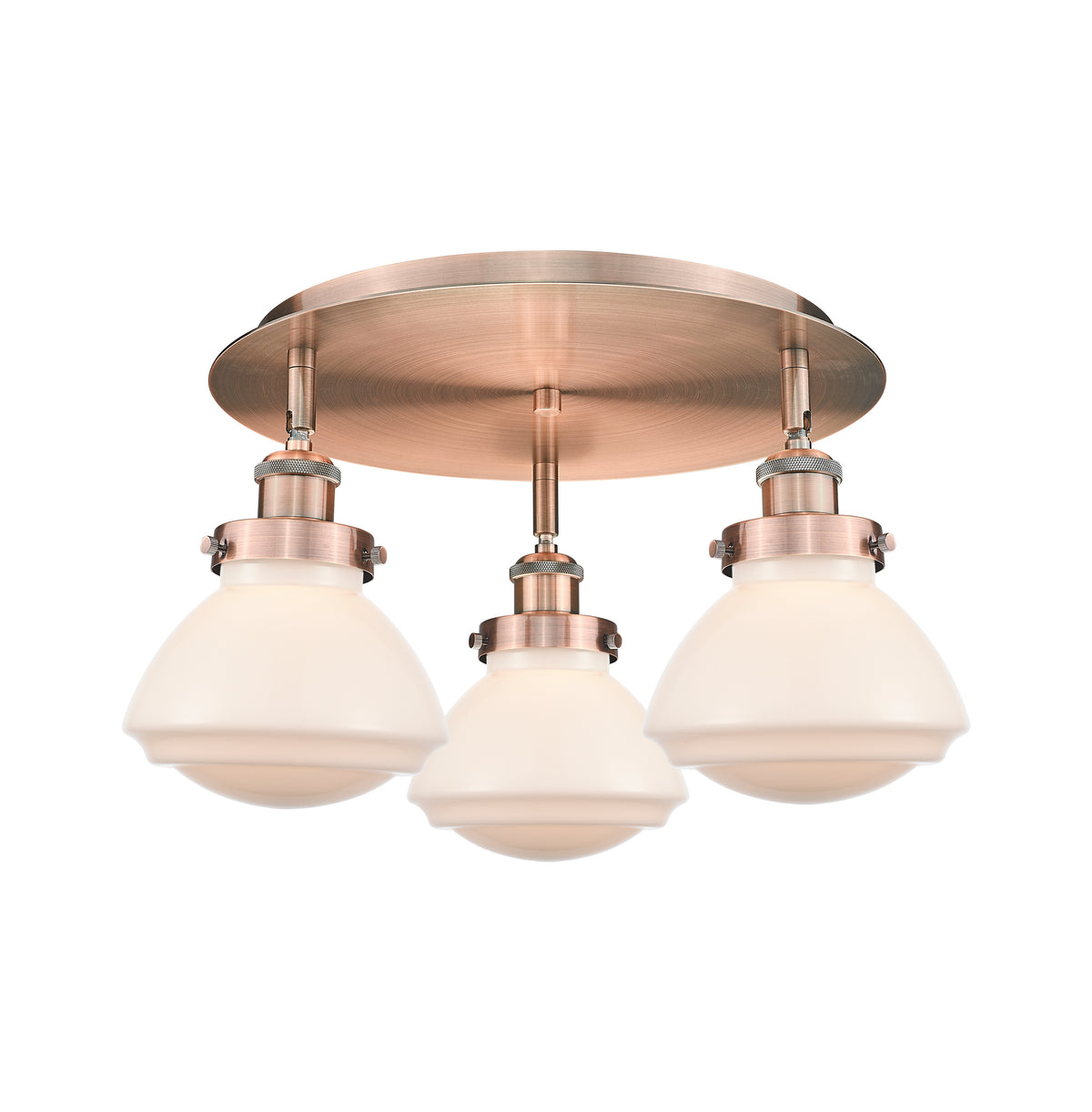 Olean 19-Inch 3-Light Semi-Flush Mount