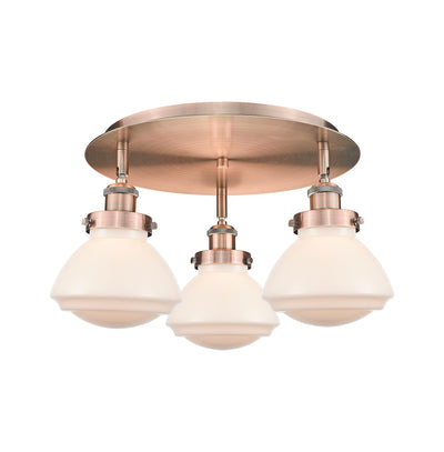 Olean 19-Inch 3-Light Semi-Flush Mount
