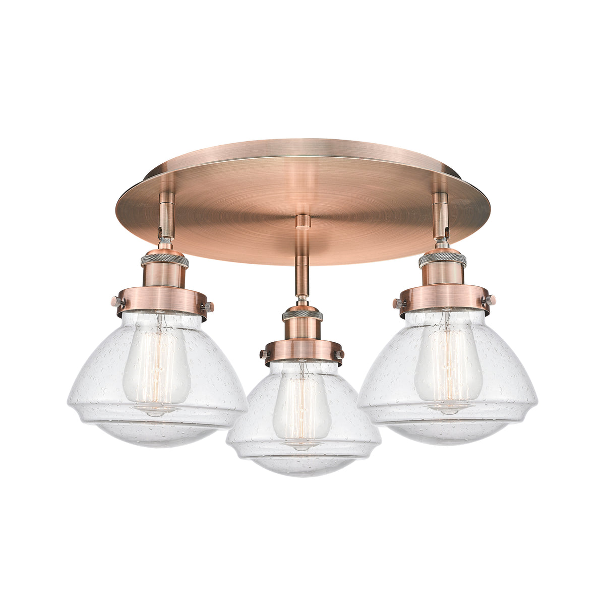 Olean 19-Inch 3-Light Semi-Flush Mount