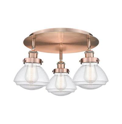 Olean 19-Inch 3-Light Semi-Flush Mount