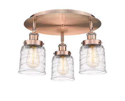 Bell 17-Inch 3-Light Semi-Flush Mount