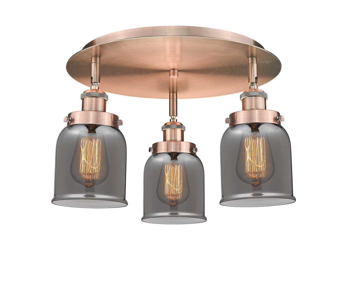 Cone 17-Inch 3-Light Semi-Flush Mount