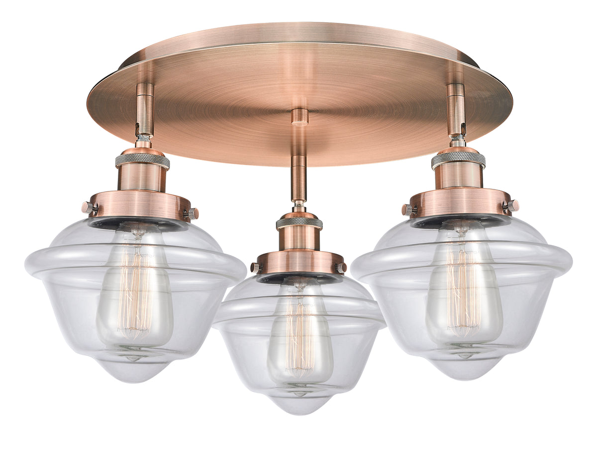 Oxford 19-Inch 3-Light Semi-Flush Mount