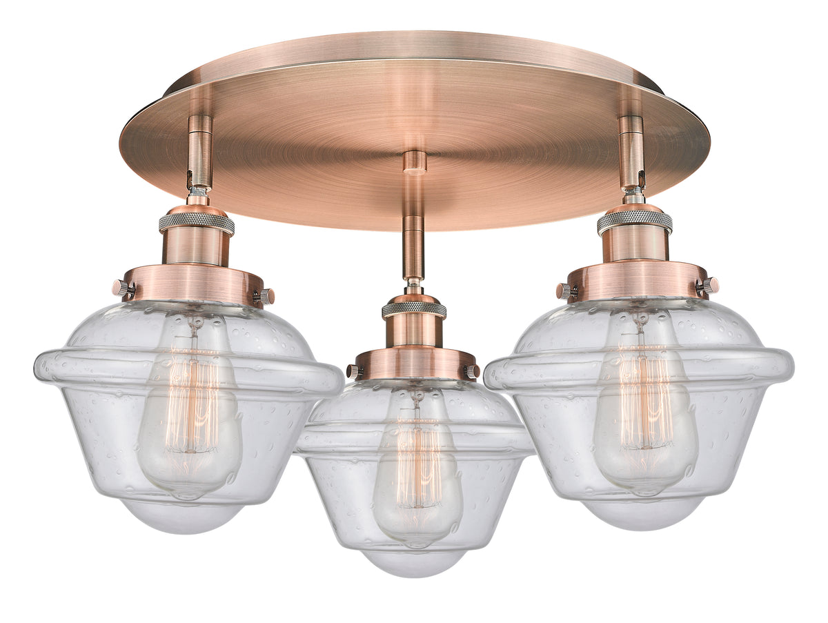 Oxford 19-Inch 3-Light Semi-Flush Mount
