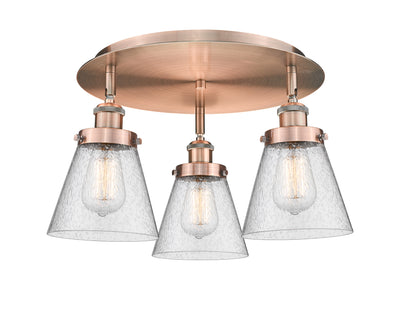 Cone 18-Inch 3-Light Semi-Flush Mount