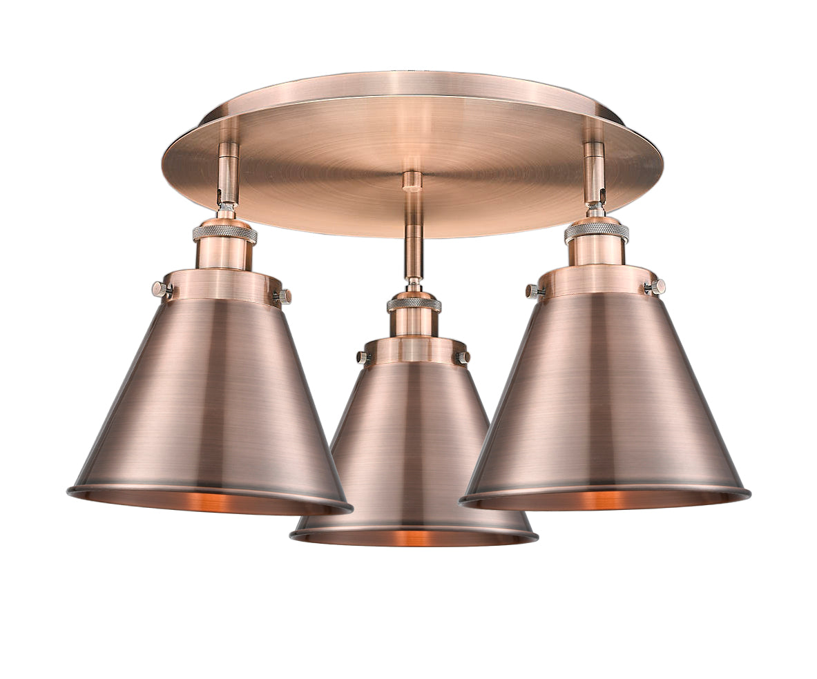 Ballston Semi-Flush Mount Satin Nickel Brass
