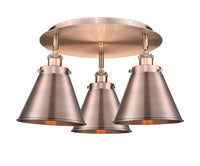 Ballston Semi-Flush Mount Satin Nickel Brass