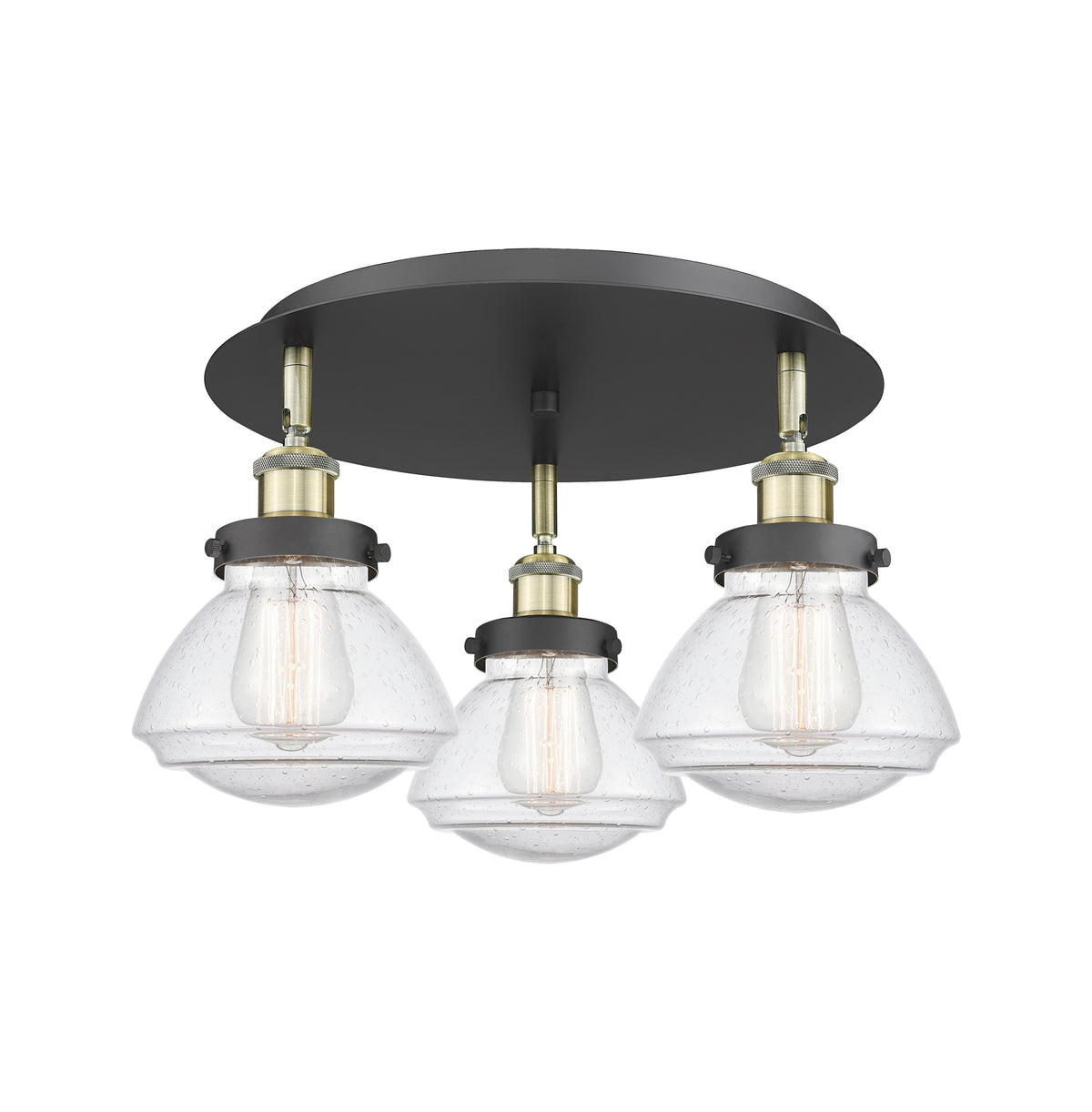 Olean 19-Inch 3-Light Semi-Flush Mount
