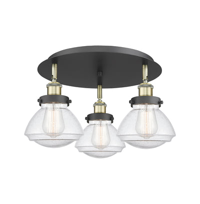 Olean 19-Inch 3-Light Semi-Flush Mount