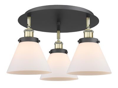 Cone 20-Inch 3-Light Semi-Flush Mount 11-Inch High