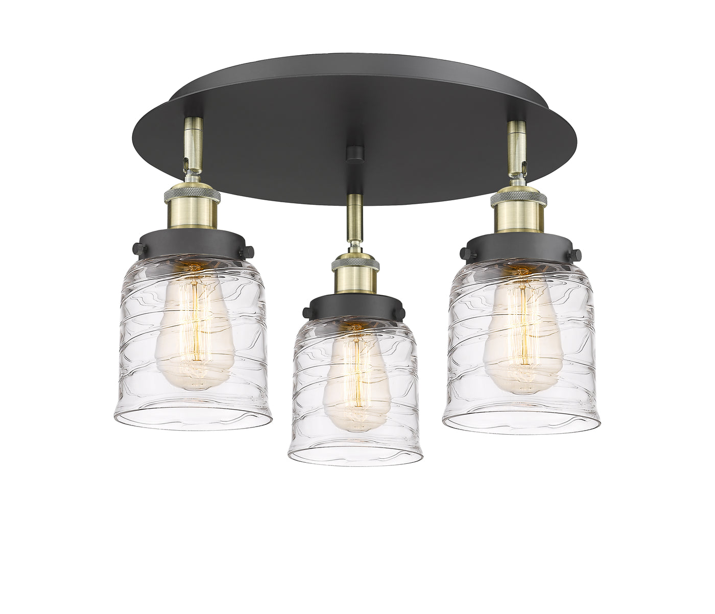 Ballston Semi-Flush Mount Satin Nickel Brass