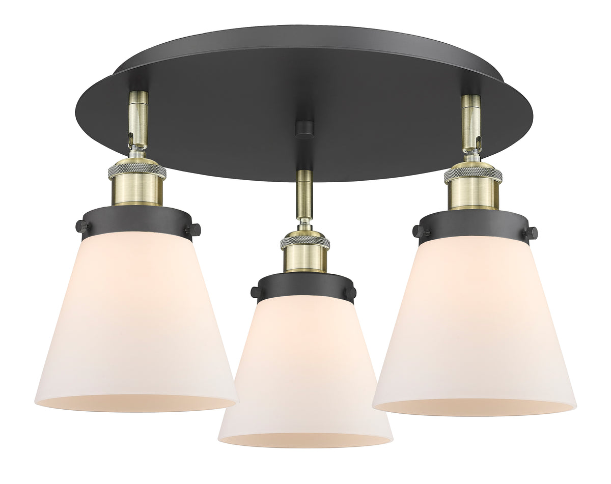 Cone 18-Inch 3-Light Semi-Flush Mount