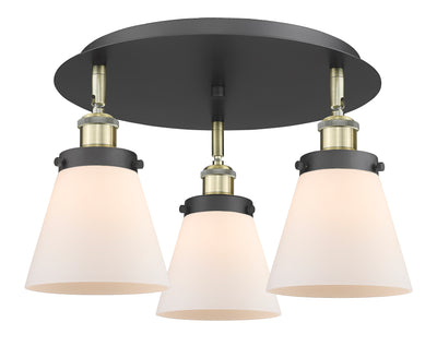 Cone 18-Inch 3-Light Semi-Flush Mount