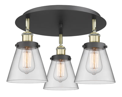 Cone 18-Inch 3-Light Semi-Flush Mount