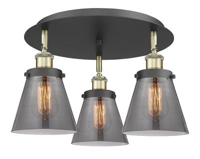 Cone 18-Inch 3-Light Semi-Flush Mount