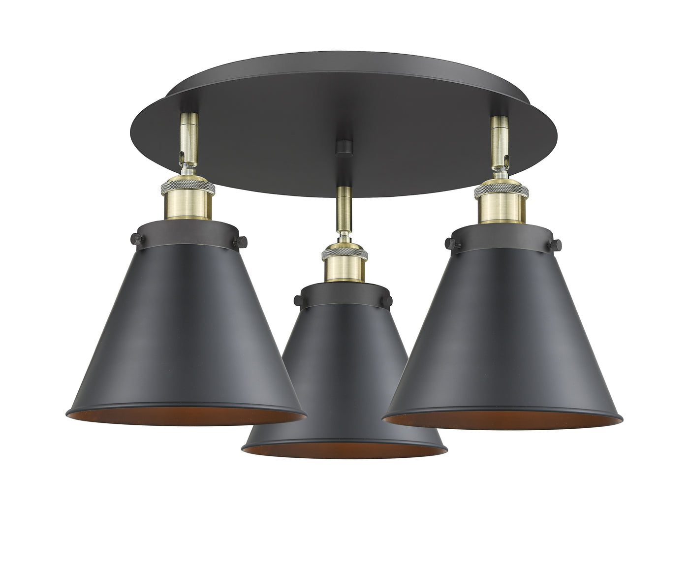 Ballston Semi-Flush Mount Satin Nickel Brass