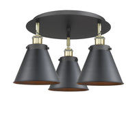 Ballston Semi-Flush Mount Satin Nickel Brass