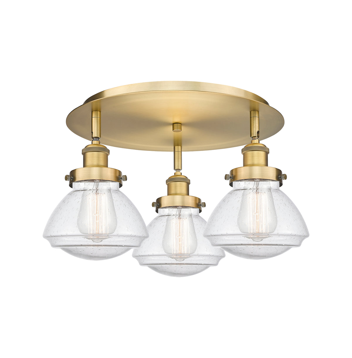 Olean 19-Inch 3-Light Semi-Flush Mount