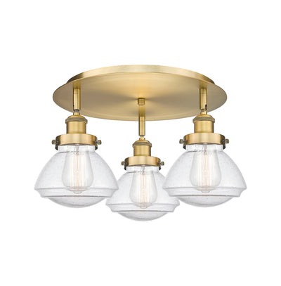 Olean 19-Inch 3-Light Semi-Flush Mount