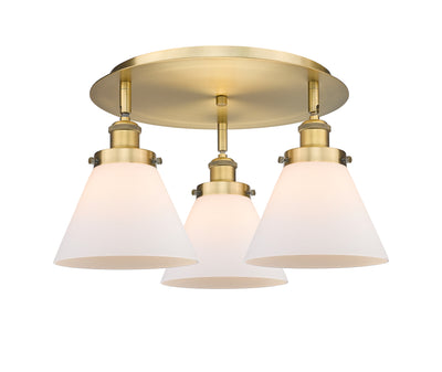 Cone 20-Inch 3-Light Semi-Flush Mount 11-Inch High