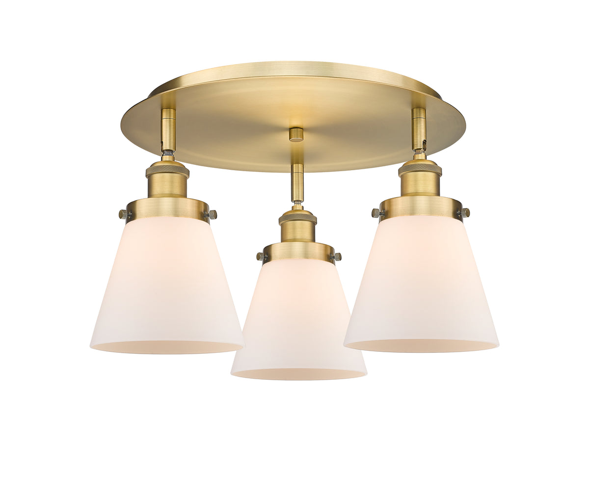 Cone 18-Inch 3-Light Semi-Flush Mount