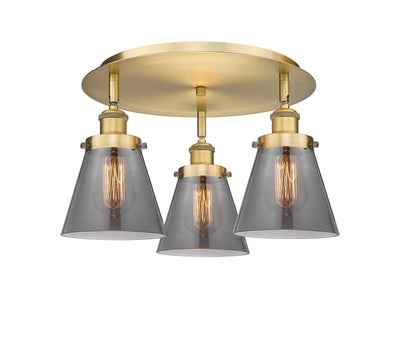 Cone 18-Inch 3-Light Semi-Flush Mount