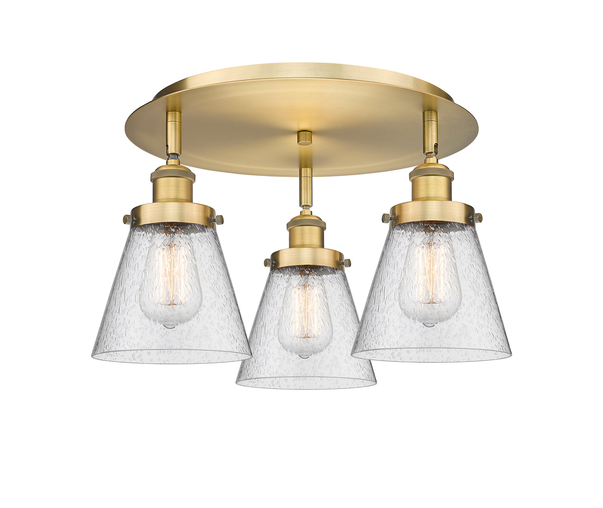 Cone 18-Inch 3-Light Semi-Flush Mount