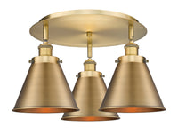 Ballston Semi-Flush Mount Satin Nickel Brass