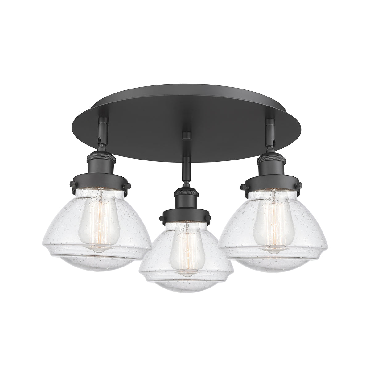 Olean 19-Inch 3-Light Semi-Flush Mount