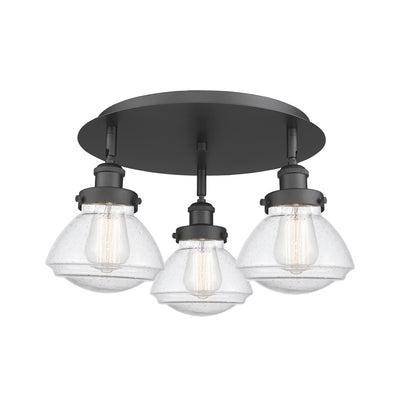 Olean 19-Inch 3-Light Semi-Flush Mount