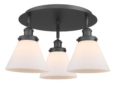 Cone 20-Inch 3-Light Semi-Flush Mount 11-Inch High