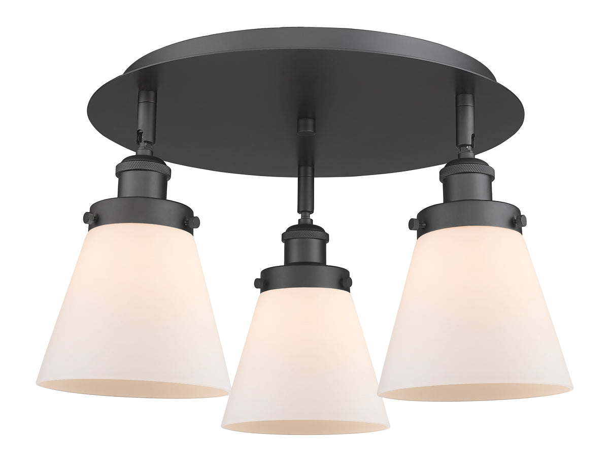 Cone 18-Inch 3-Light Semi-Flush Mount
