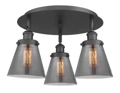 Cone 18-Inch 3-Light Semi-Flush Mount