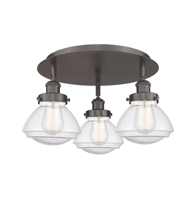 Olean 19-Inch 3-Light Semi-Flush Mount