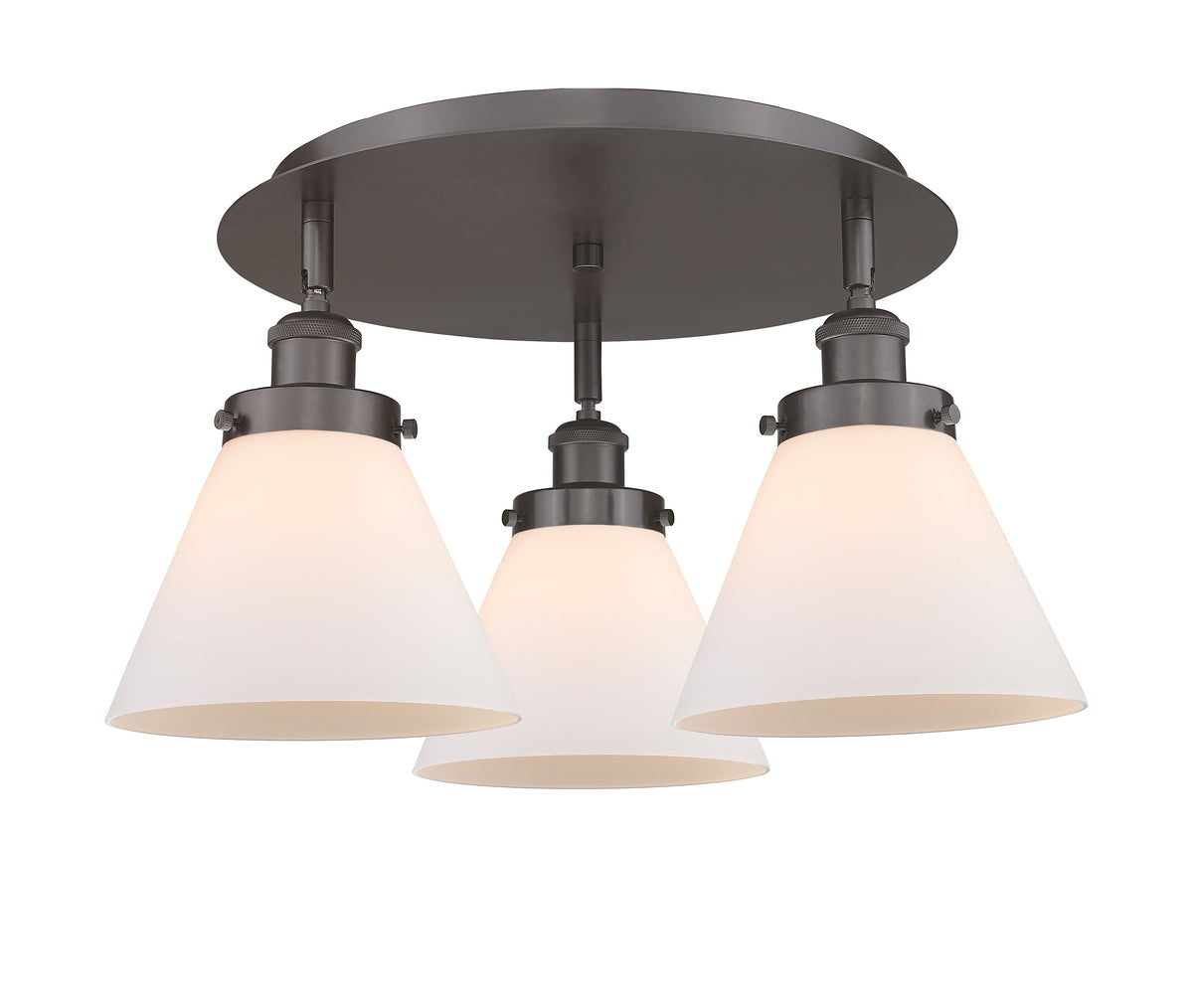 Cone 20-Inch 3-Light Semi-Flush Mount 11-Inch High