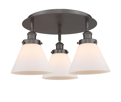 Cone 20-Inch 3-Light Semi-Flush Mount 11-Inch High