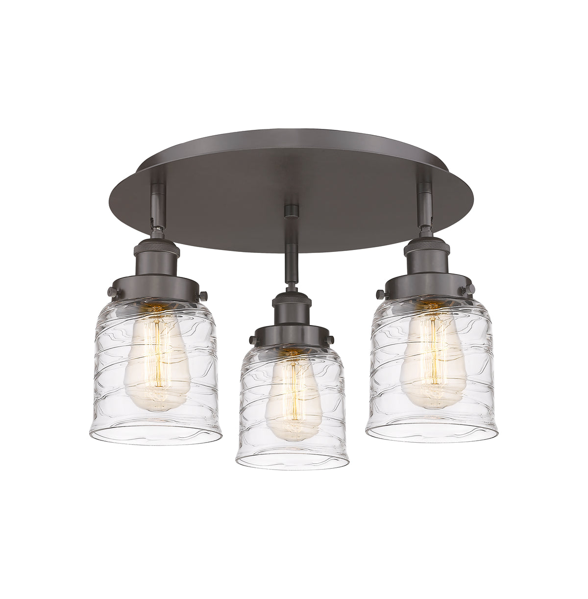 Bell 17-Inch 3-Light Semi-Flush Mount
