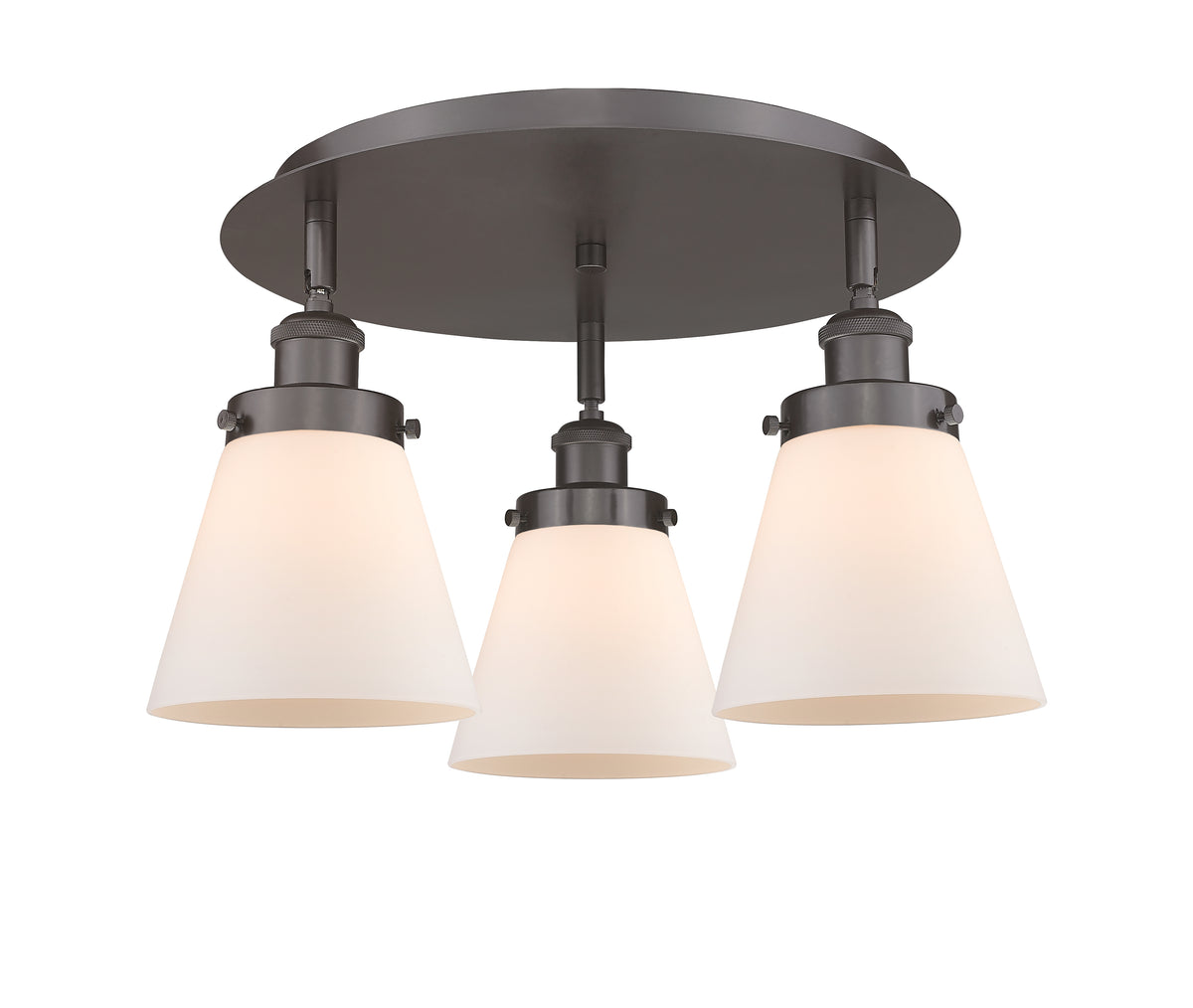 Cone 18-Inch 3-Light Semi-Flush Mount