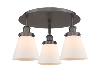 Cone 18-Inch 3-Light Semi-Flush Mount
