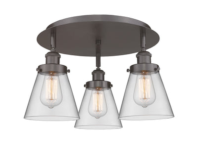 Cone 18-Inch 3-Light Semi-Flush Mount