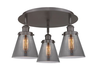 Cone 18-Inch 3-Light Semi-Flush Mount