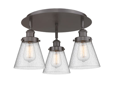 Cone 18-Inch 3-Light Semi-Flush Mount