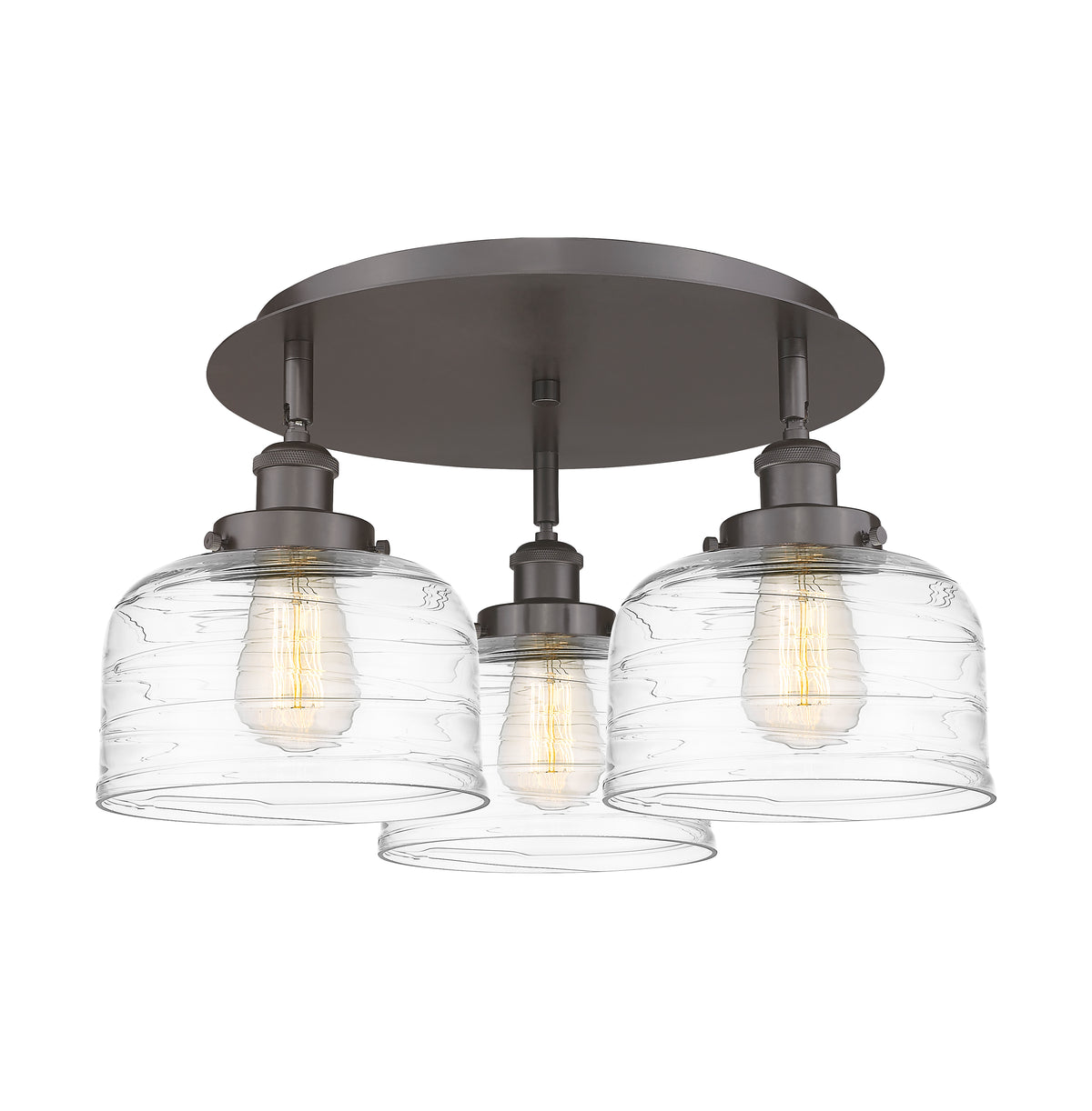 Bell 20-Inch 3-Light Semi-Flush Mount