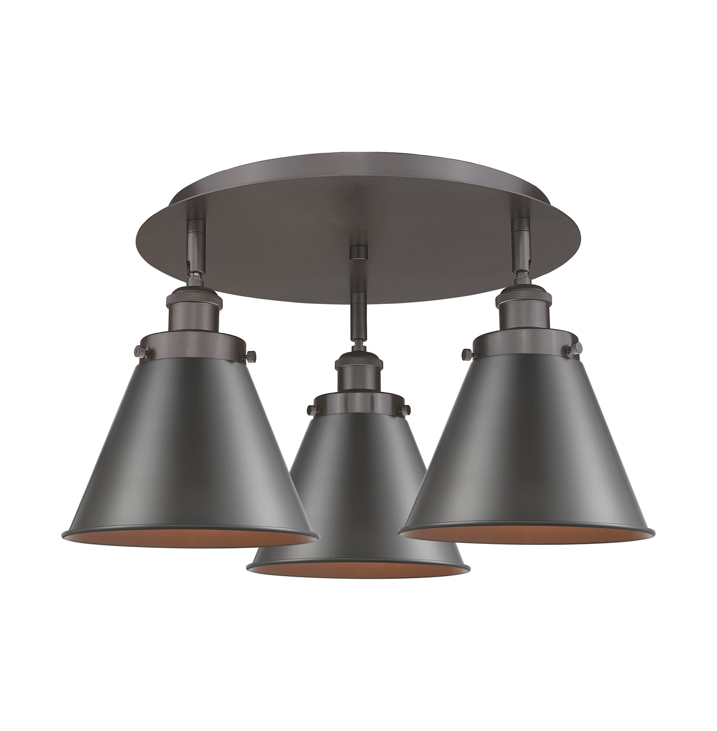 Ballston Semi-Flush Mount Satin Nickel Brass