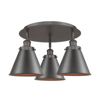 Ballston Semi-Flush Mount Satin Nickel Brass