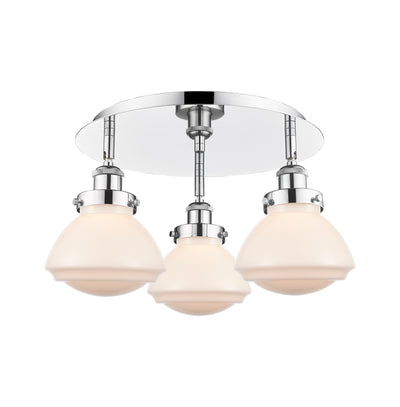 Olean 19-Inch 3-Light Semi-Flush Mount