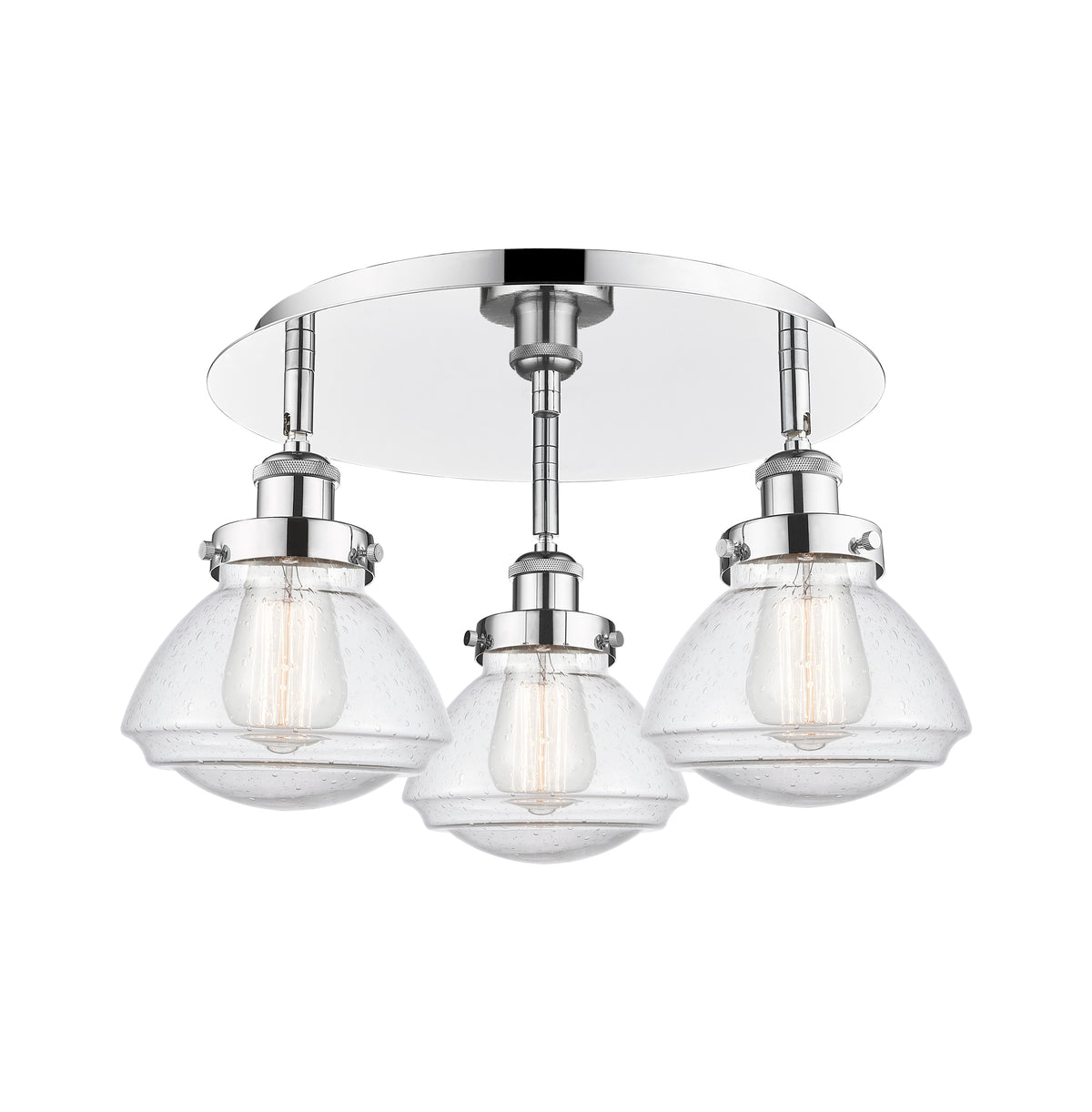 Olean 19-Inch 3-Light Semi-Flush Mount