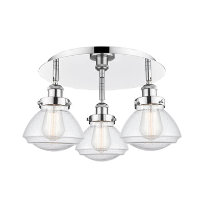 Olean 19-Inch 3-Light Semi-Flush Mount