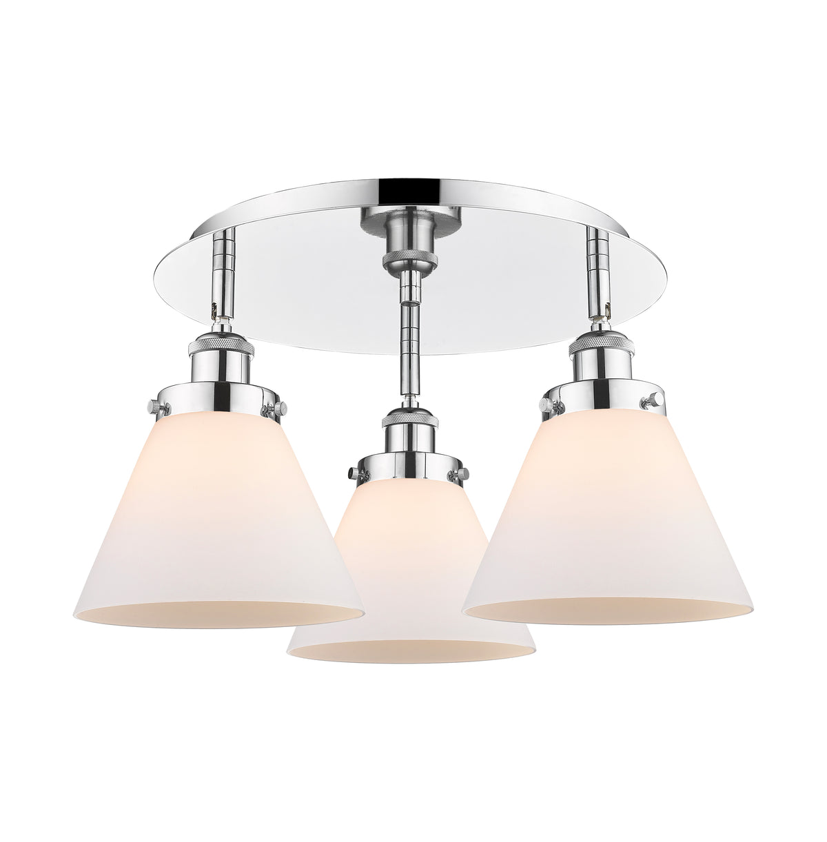 Cone 20-Inch 3-Light Semi-Flush Mount 11-Inch High